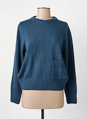 Pull stretch manches longues bleu AGATHE & LOUISE femme