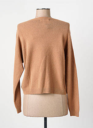 Pull col bateau manches longues marron CARTA LIBERA femme
