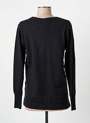 Pull coupe cintrée manches longues noir SCORZZO femme