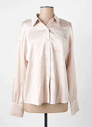Chemisier coupe fluide manches longues beige K-DESIGN femme