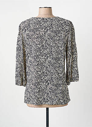 Blouse imprimé fleurs manches 3/4 noir C'EST BEAU LA VIE femme
