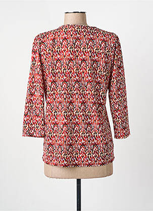 Top tissage crêpe manches 3/4 rouge JULIE GUERLANDE femme
