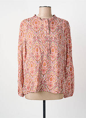 Blouse tissage popeline manches longues rose C'EST BEAU LA VIE femme