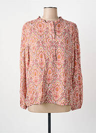Blouse imprimé fleurs manches longues rose C'EST BEAU LA VIE femme