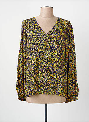 Blouse tissage popeline manches longues noir C'EST BEAU LA VIE femme