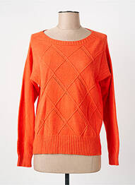 Pull stretch manches longues orange L'ATELIER D'ANNA femme