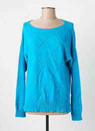 Pull stretch manches longues bleu L'ATELIER D'ANNA femme