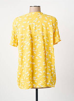 Blouse imprimé fleurs manches courtes jaune ESPRIT femme