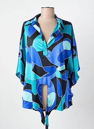 Tunique manches longues col chemisier bleu JOSEPH RIBKOFF femme