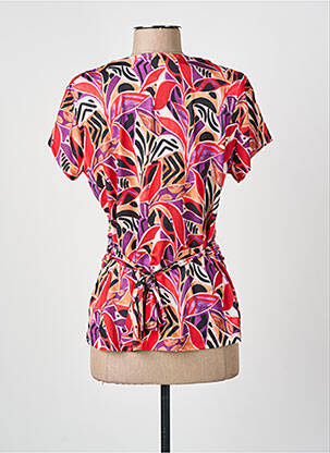 Top stretch manches courtes rouge CHRISTINE LAURE femme