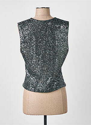 Top col v sans manche argent VERA MONT femme