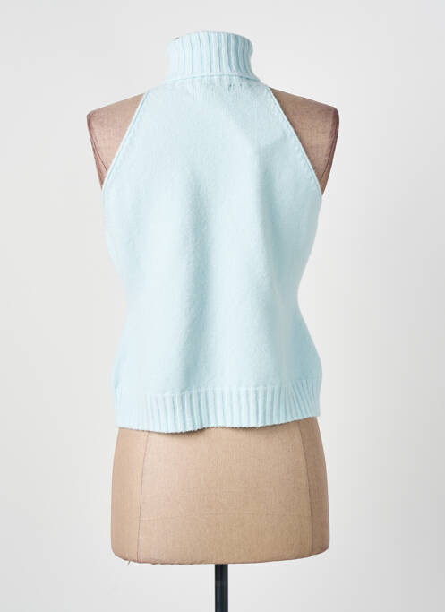 Pull col roulé bleu CARTA LIBERA pour femme