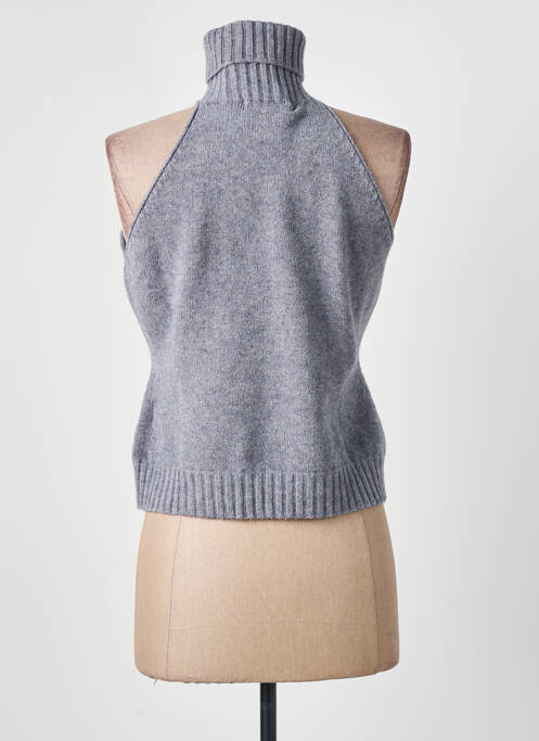 Pull col roulé gris CARTA LIBERA pour femme