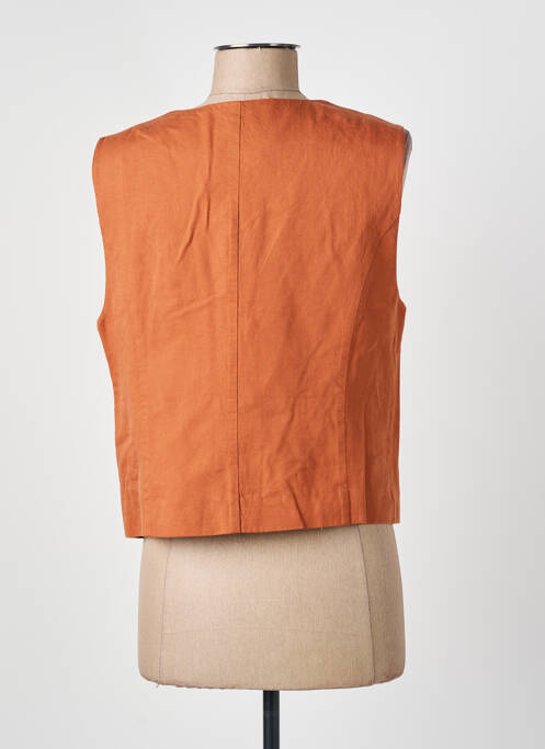 Gilet sans manche orange C'EST BEAU LA VIE pour femme