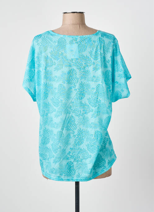 T-shirt bleu CHRISTINE LAURE pour femme