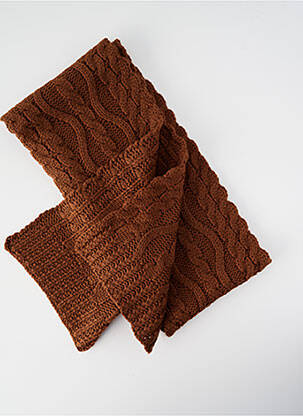 Echarpe maille grosse maille marron 2 TWO femme