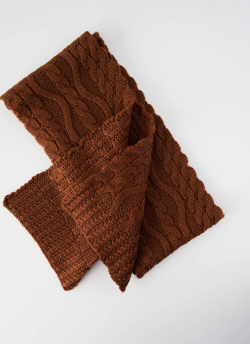 Echarpe maille grosse maille marron 2 TWO femme
