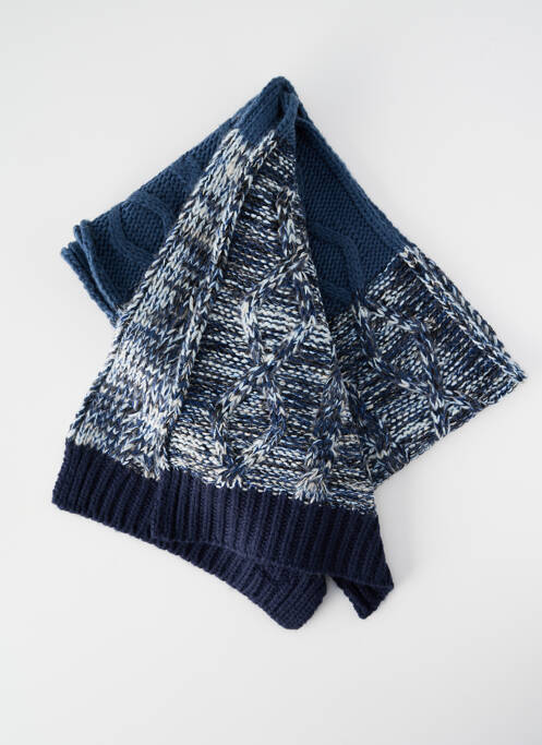 Echarpe bleu LE TEMPS DES CERISES unisexe