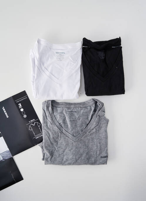 T-shirt coupe cintrée manches courtes blanc DIESEL homme