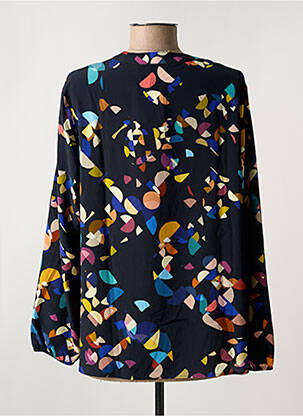 Blouse imprimé fantaisie manches longues bleu GRIFFON femme