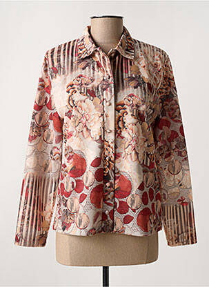 Chemisier imprimé fantaisie manches longues beige GRIFFON femme