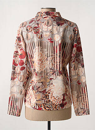 Chemisier imprimé fantaisie manches longues beige GRIFFON femme