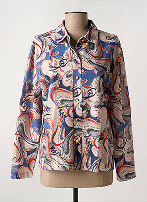 Chemisier imprimé fantaisie manches longues beige GRIFFON femme