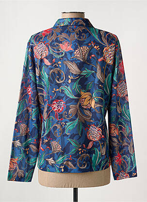 Chemisier coupe cintrée manches longues bleu GRIFFON femme