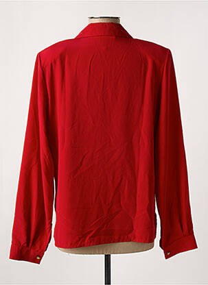 Chemisier coupe droite manches longues rouge GRIFFON femme