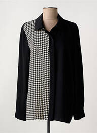 Chemisier imprimé fantaisie manches longues noir GRIFFON femme