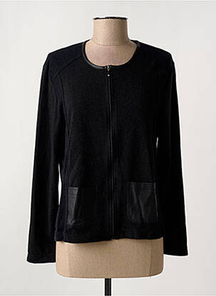 Veste casual col rond noir GRIFFON femme