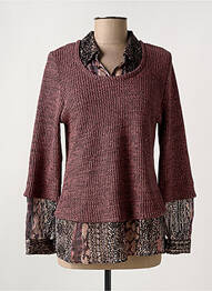 Pull coupe cintrée manches longues violet MERI & ESCA femme