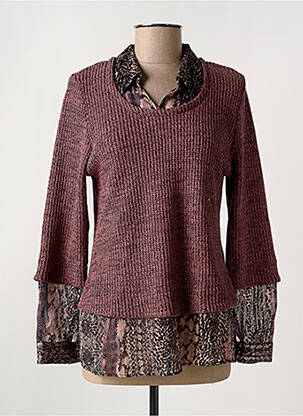 Pull coupe cintrée manches longues violet MERI & ESCA femme
