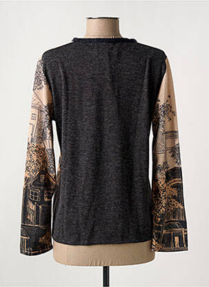 Pull coupe droite manches longues beige I.ODENA femme