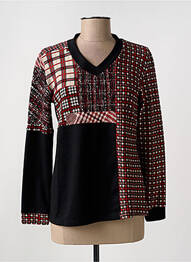Pull coupe cintrée manches longues noir GUY DUBOUIS femme