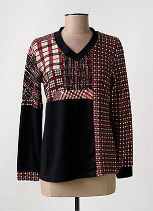 Pull coupe cintrée manches longues noir GUY DUBOUIS femme