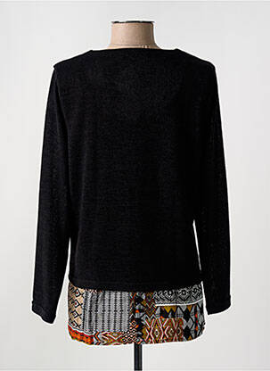 Pull coupe droite manches longues noir GUY DUBOUIS femme