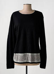 Pull coupe cintrée manches longues noir QUATRE VINGT JOURS femme