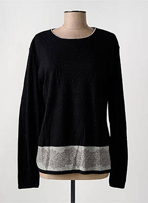 Pull coupe cintrée manches longues noir QUATRE VINGT JOURS femme
