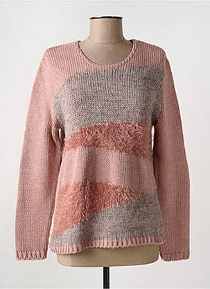 Pull coupe cintrée manches longues rose GRIFFON femme
