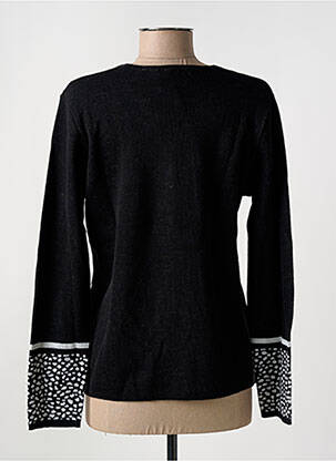 Pull coupe cintrée manches longues noir GRIFFON femme