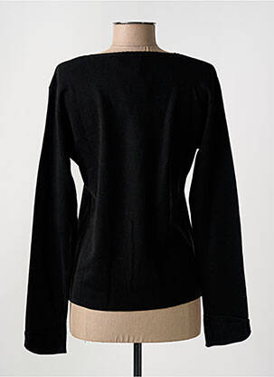Pull coupe cintrée manches longues noir GRIFFON femme
