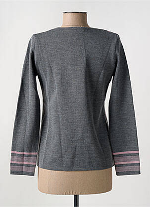 Pull coupe cintrée manches longues gris GRIFFON femme