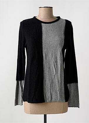 Pull coupe cintrée manches longues noir QUATRE VINGT JOURS femme