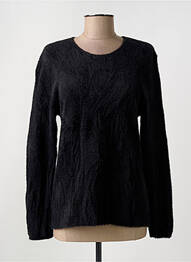 Pull coupe cintrée manches longues noir GRIFFON femme