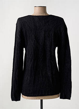 Pull coupe cintrée manches longues noir GRIFFON femme