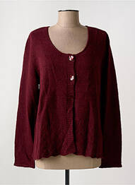 Gilet manches longues fermeture boutonnée sur le devant violet GRIFFON femme