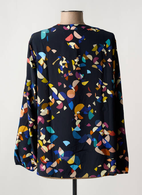 Blouse imprimé fantaisie manches longues bleu GRIFFON femme
