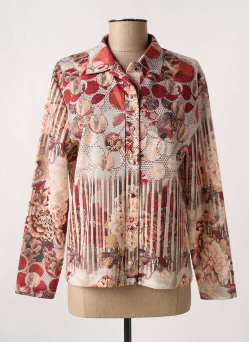 Chemisier coupe cintrée manches longues beige GRIFFON femme