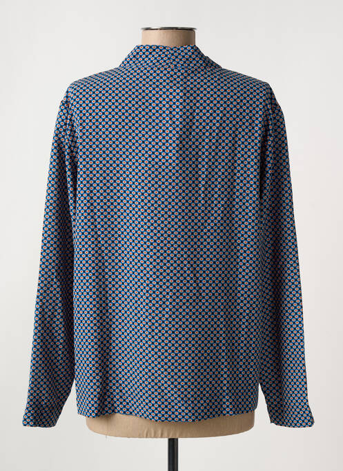 Blouse imprimé fantaisie manches longues bleu GRIFFON femme